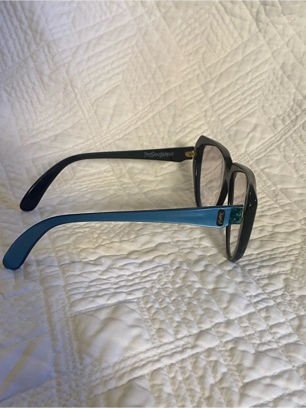 Yves Saint Laurent 1980’s Vintage Glasses 8704 P80 Teal Tortoise Shell & Black